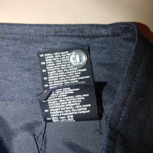 H&M Women's Ruffle Hem Pencil Skirt Size 10 Navy Blue - Picture 4 of 8